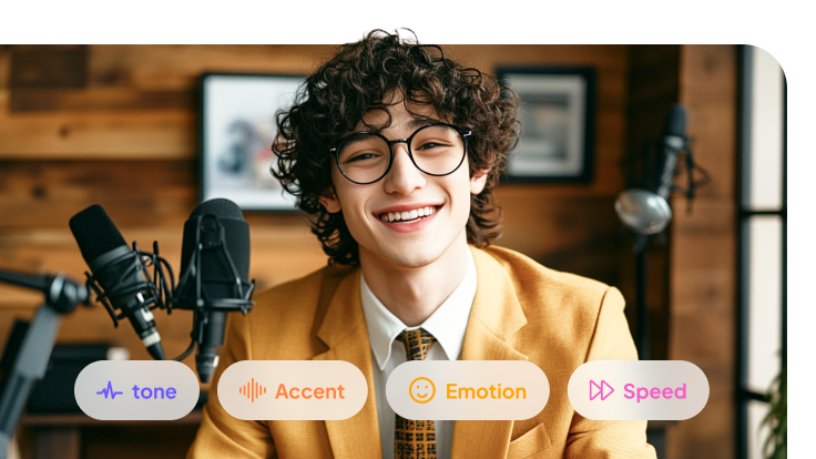 個性豊かな声で感情を伝えるAIボイスクローン